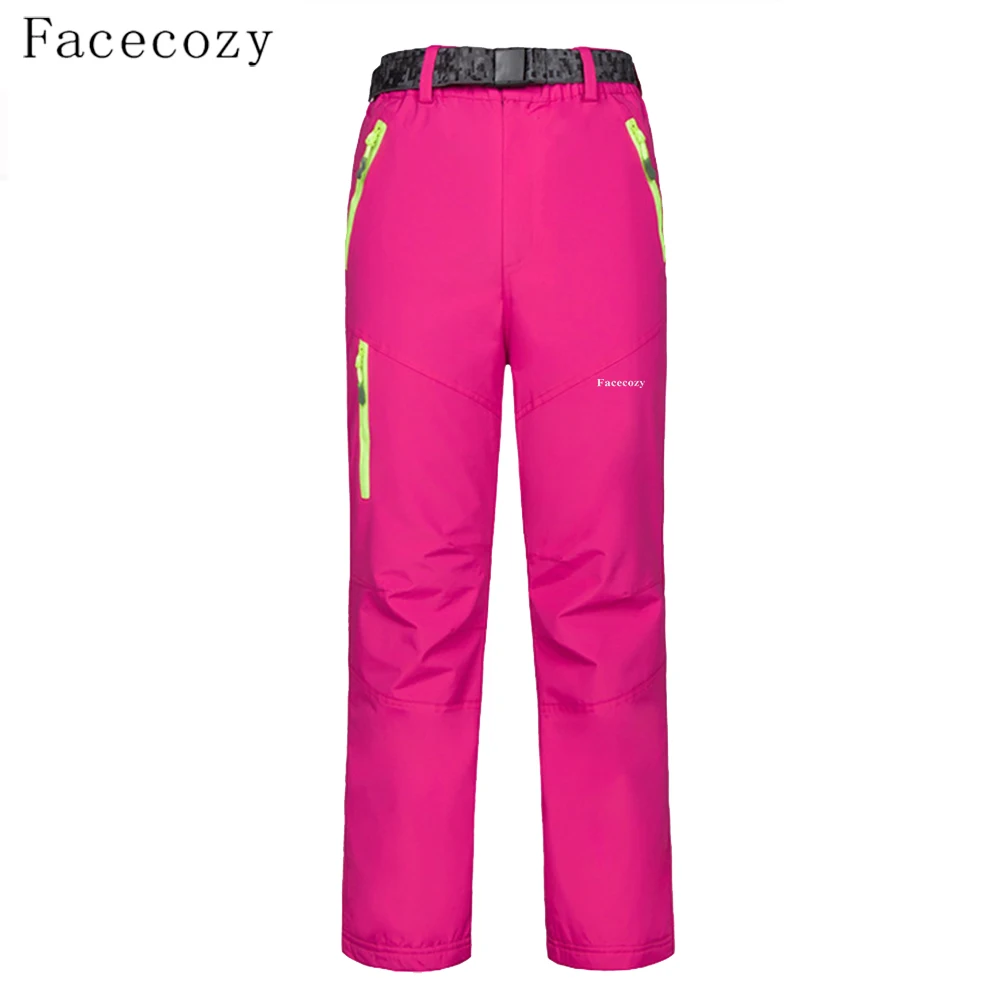Детские зимние Походные штаны Facecozy ветрозащитные флисовые брюки для кемпинга