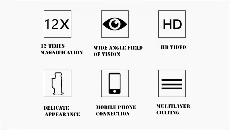12x50 Wifi ИК инфракрасное ночное видение Монокуляр+ держатель для телефона для охоты кемпинга