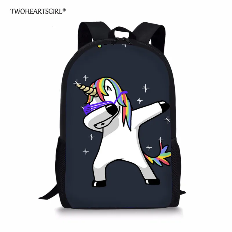 Z3128C Twoheartsgirl в виде единорога из мультфильма, школьный рюкзак, набор для девочек-подростков; для мальчиков и девочек с детская ортопедическая обувь детский Ранец Enfant - Цвет: Z3128C