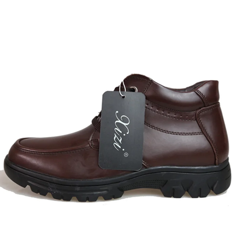 Мужские теплые мотоциклетные ботинки XIZI черные повседневные в классическом