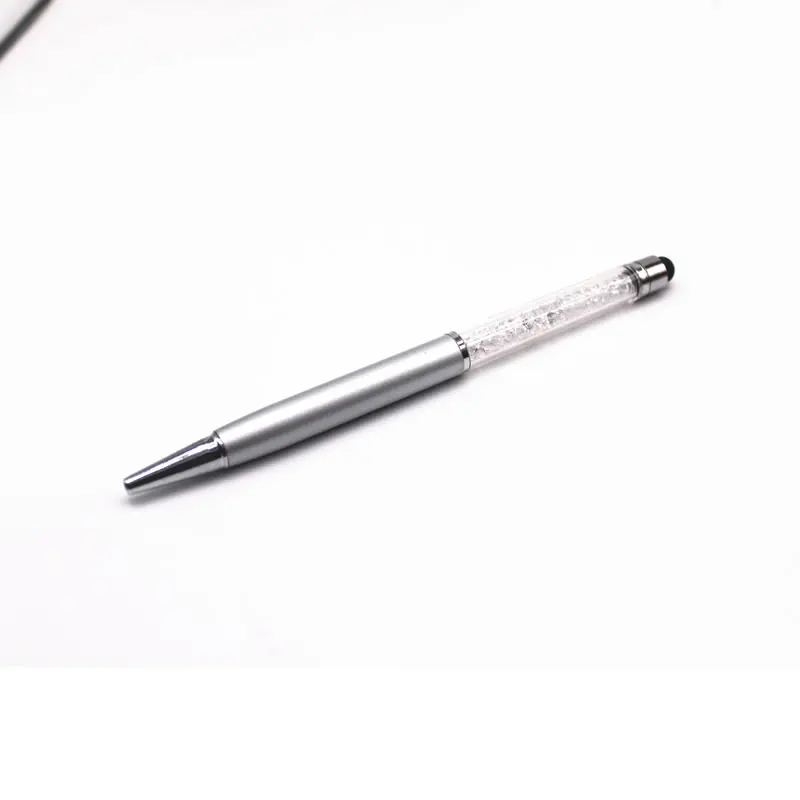 Ballpoint pen 1 шт/) гелевая ручка Креативные Кристальные алмазные шариковые ручки Канцелярские Шариковые Ручки стилус ручка для сенсорного экрана жирная черная заправка - Цвет: Ballpoint pen