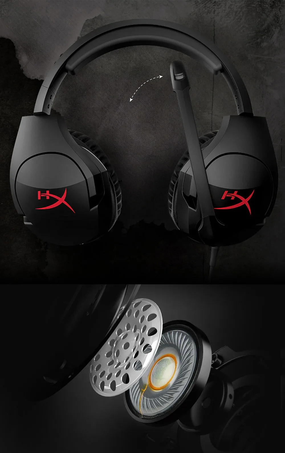 Игровые наушники kingston HyperX Cloud Stinger с микрофоном