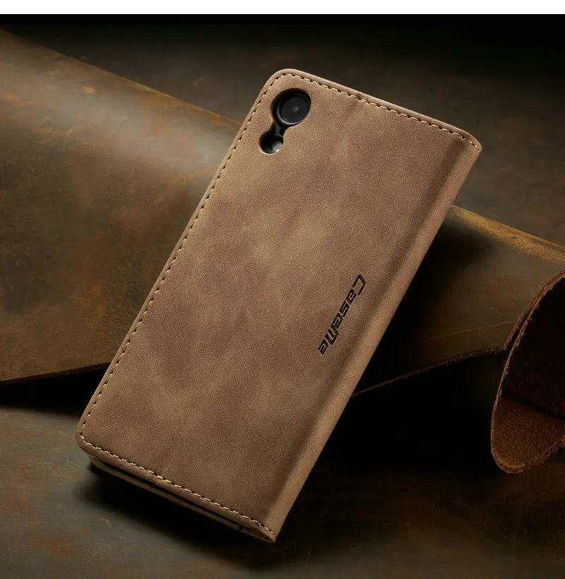 CaseMe ретро кожаный чехол для iPhone XR X Max 360 роскошный держатель карт на магнитах чехол-кошелек для iPhone X XS XR 8 7 6 6s Plus