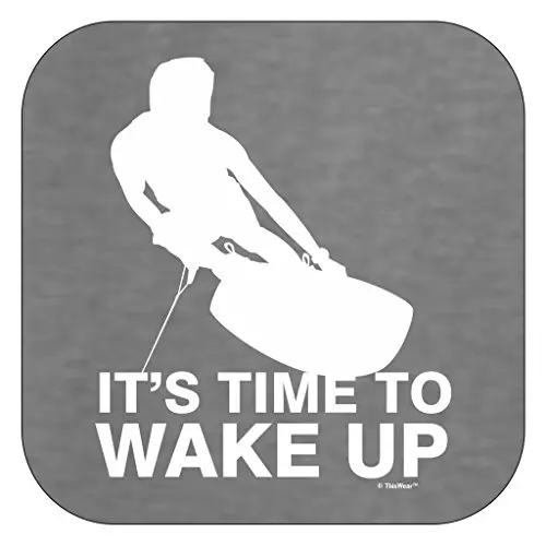 Вейкборда Wakeboarder подарок время просыпаться женская футболка 100% хлопок пусть