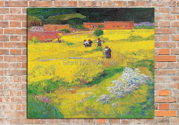 Горячая Распродажа продукта золотой сезон импрессионистская картина маслом