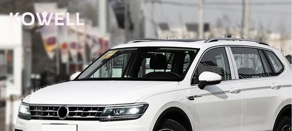 KOWELL автомобильный Стайлинг для VW Tiguan фары Tiguan светодиодный фонарь светодиодный DRL Биксеноновые линзы фары дальнего ближнего света парковка