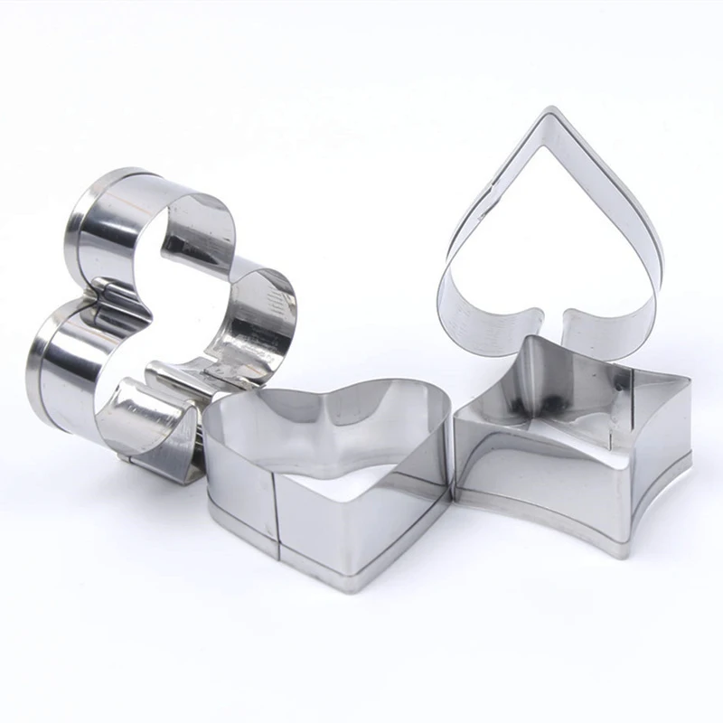 4 шт./компл. новинка покерная карточка резак для печенья 3D форма шоколада