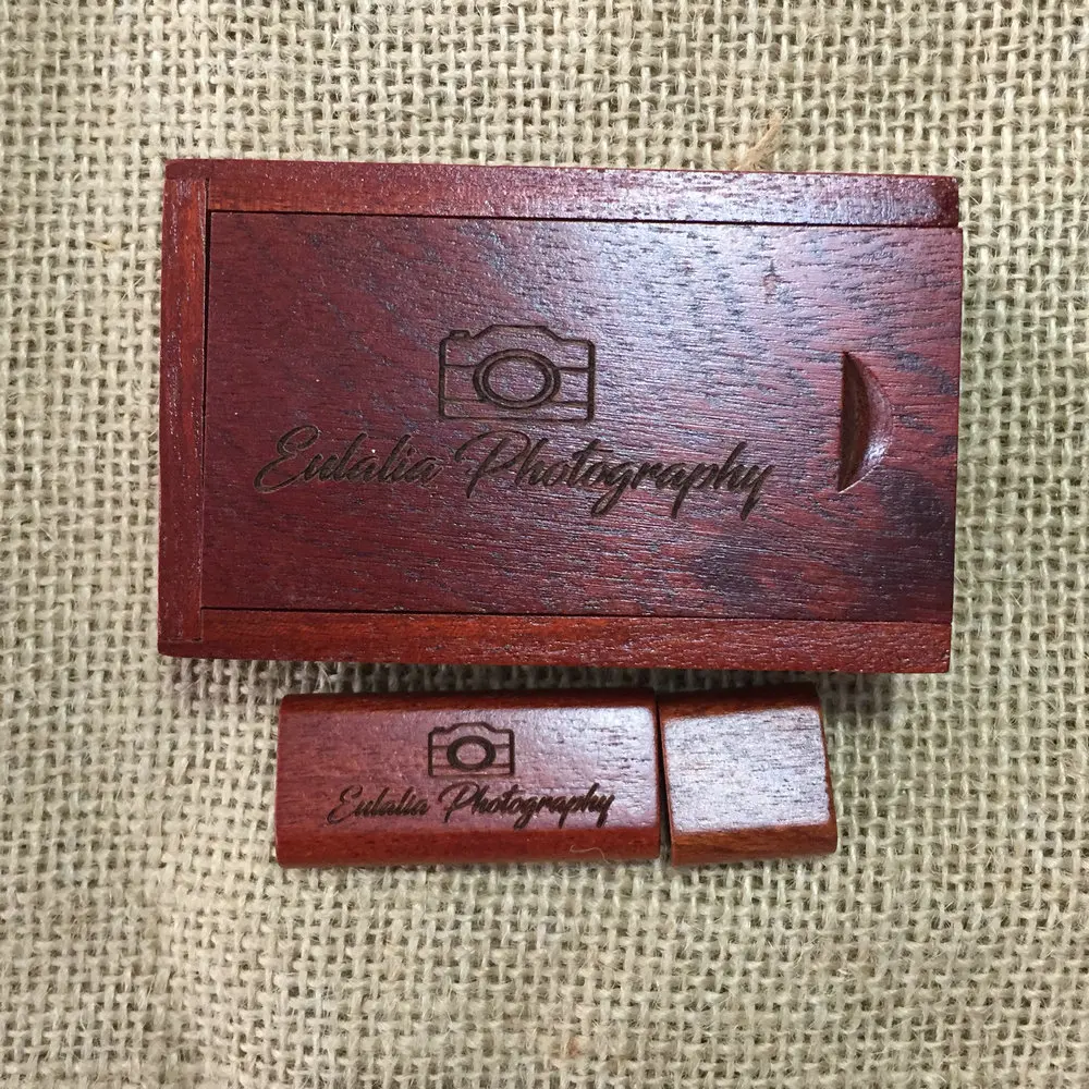 Usb 2 0 свадебная фотография логотип на заказ 10 шт. Бесплатная деревянная + коробка