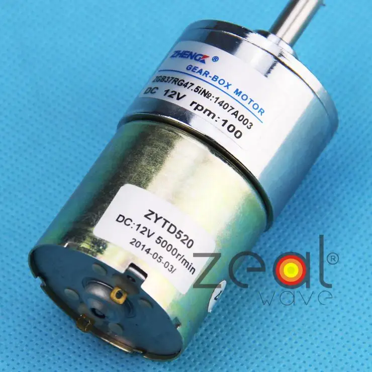 

High Torque 12V DC 100RPM 5000r/min Gear Reversible Electric Motor Speed Control Free Tracking