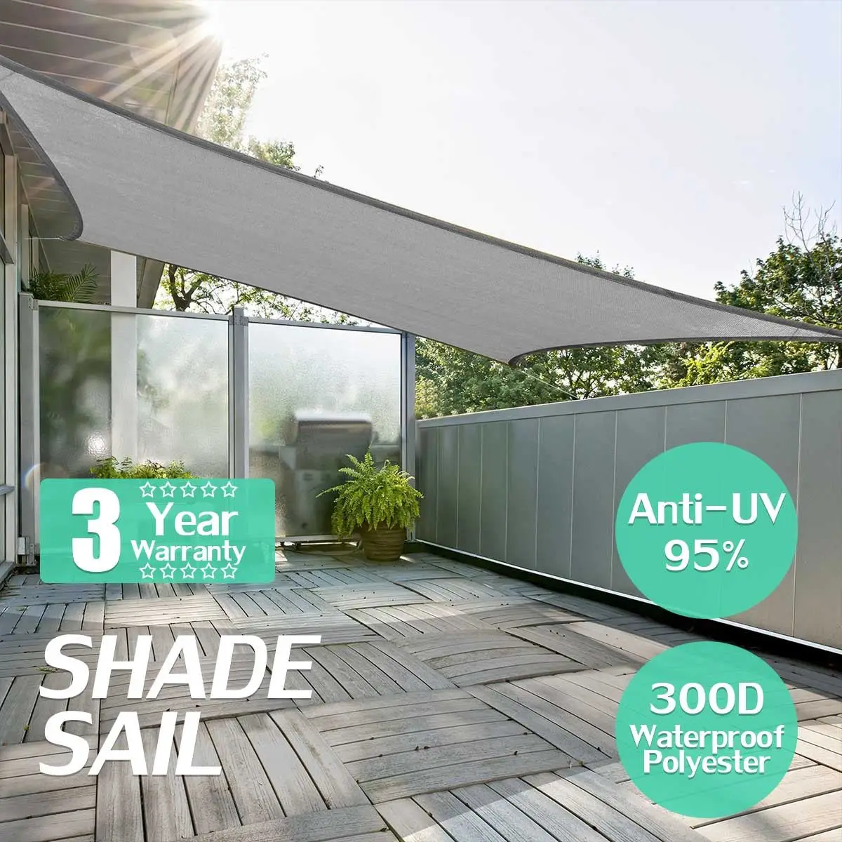 Квадратный 3х 3/3x5м Фотофон укрытие 280 г/м2 HDPE фарбик садовый навес солнцезащитный