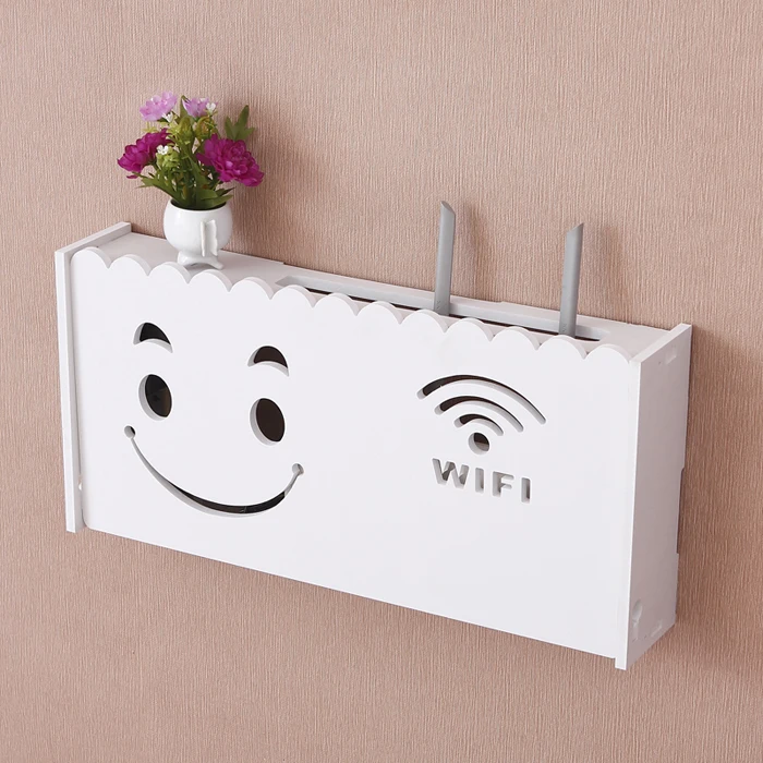 52X25X9.5CM Беспроводной Wifi роутер коробка ПВХ настенная полка висячая штепсельная плата кронштейн коробка для хранения 22 стиля - Цвет: 52X25X9.5CM