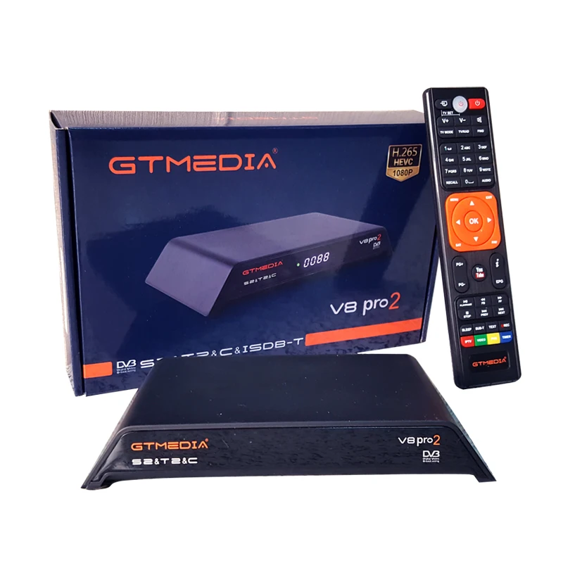 10 шт./лот GTMedia V8 Gtmedia V8 pro2 H.265 DVB-S2+ T2+ DVB-C спутниковый ресивер встроенный wifi PowerVu Biss лучше gtmedia v8 nova