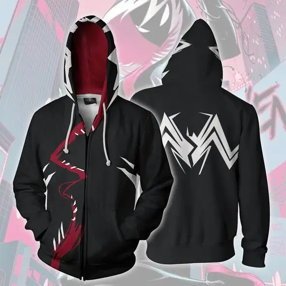 2019 Superhero Venom Gwen Stacy Hoodies Cosplay Costumes 3D printed hoodies Sweatshirts for men and women | Тематическая одежда и