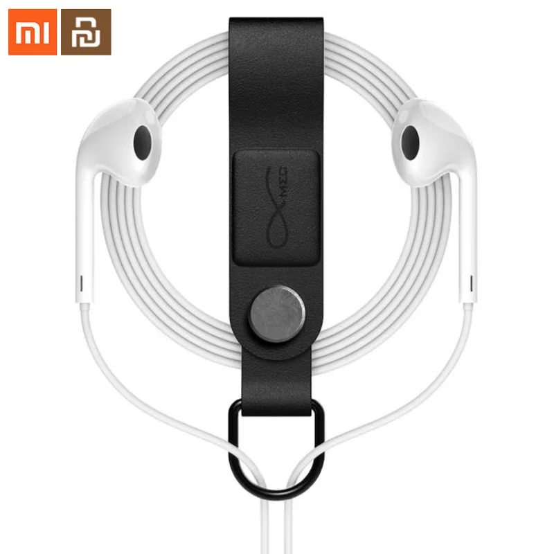 Оригинальный xiaomi Mijia youpin кабель для наушников сумка хранения Кожаный Зажим умный