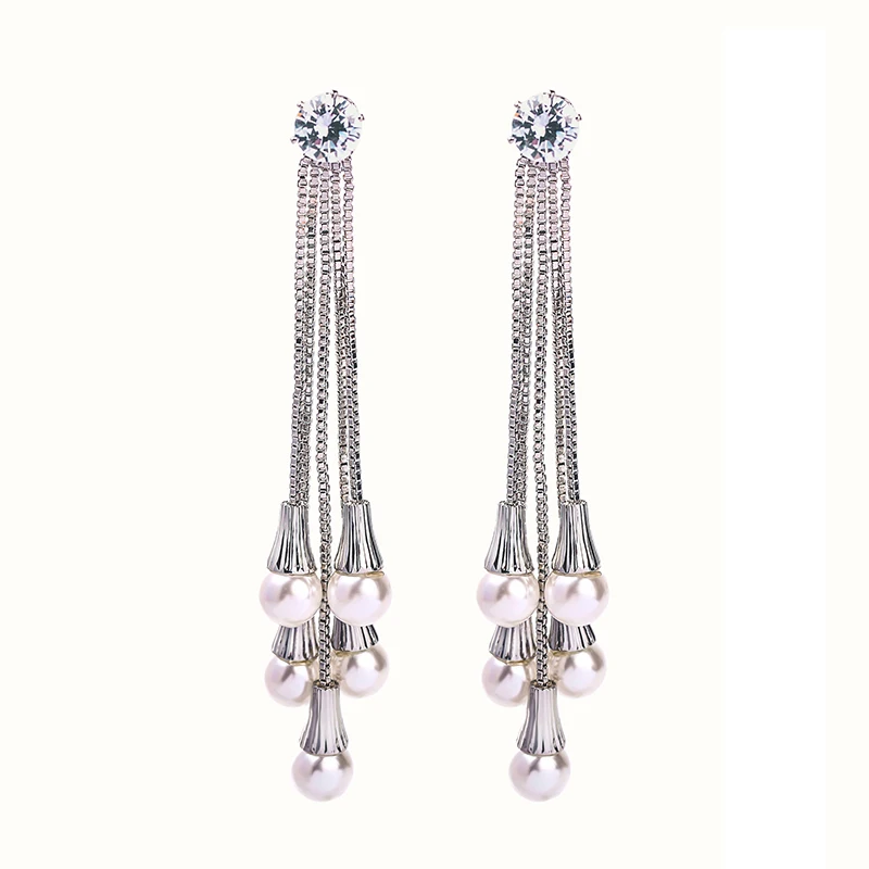 Mother's Day Special Offer Senior Custom Alloy Tassels Drop Earrings Imitation Pearls Fashion Jewelry Shipping Accessory | Украшения и