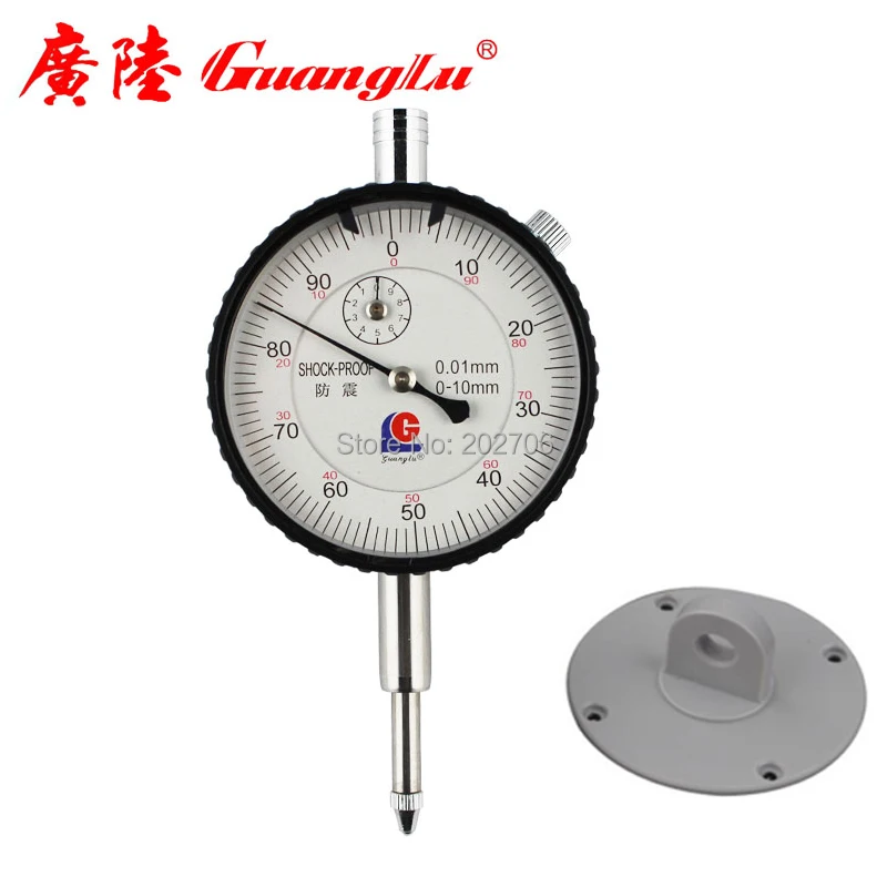 GUANGLU индикатор циферблата 0 10 мм 01 ударопрочный тестовый датчик с наконечником