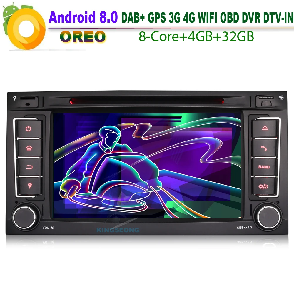 Авторадио автомобильный мультимедийный плеер для VW Touareg T5 Multivan 8 Kern Android 0 DAB + WiFi 3G