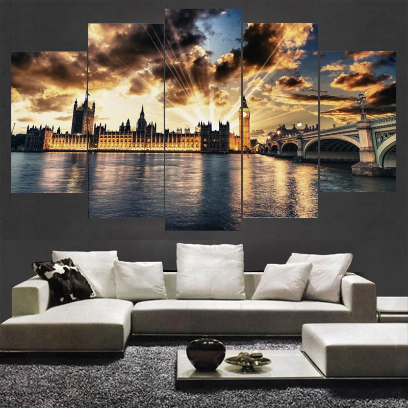 Модульная картина для современного домашнего декора настенная рамка 5 шт. постер