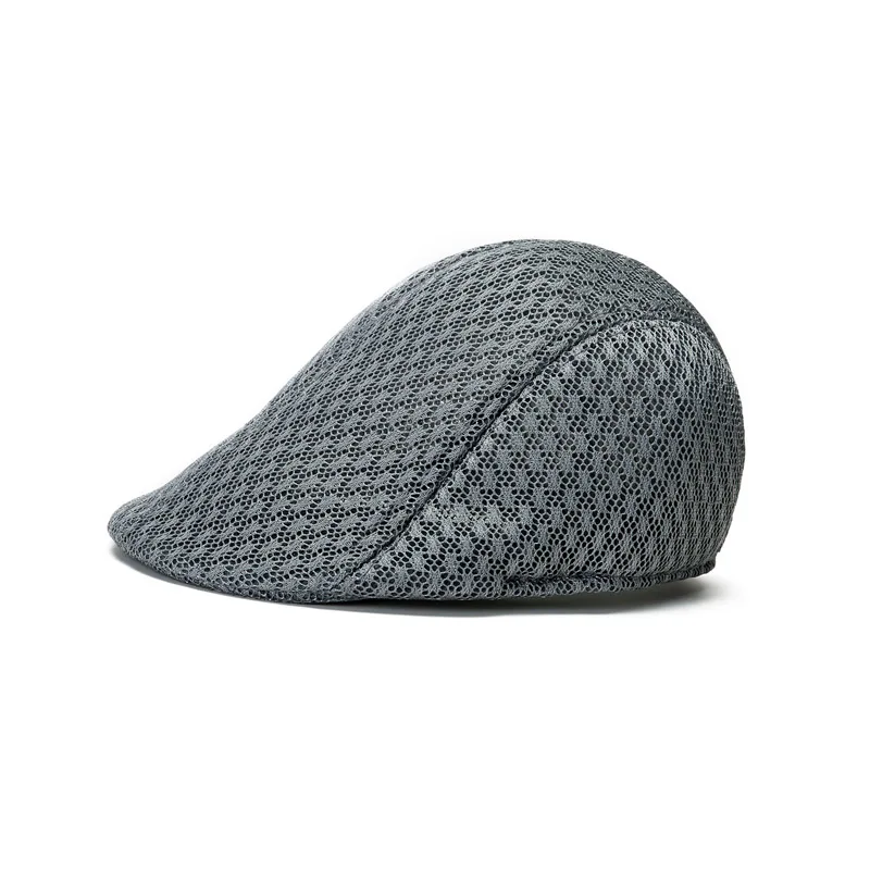 Dark grey Mesh Beret Новые летние сетчатые берет шляпа мужчины на открытом воздухе козырек кепки дышащий кости мужской Ivy кепка Повседневная Casquette Кепка Newsboy YY18090 - Цвет: Dark grey Mesh Beret
