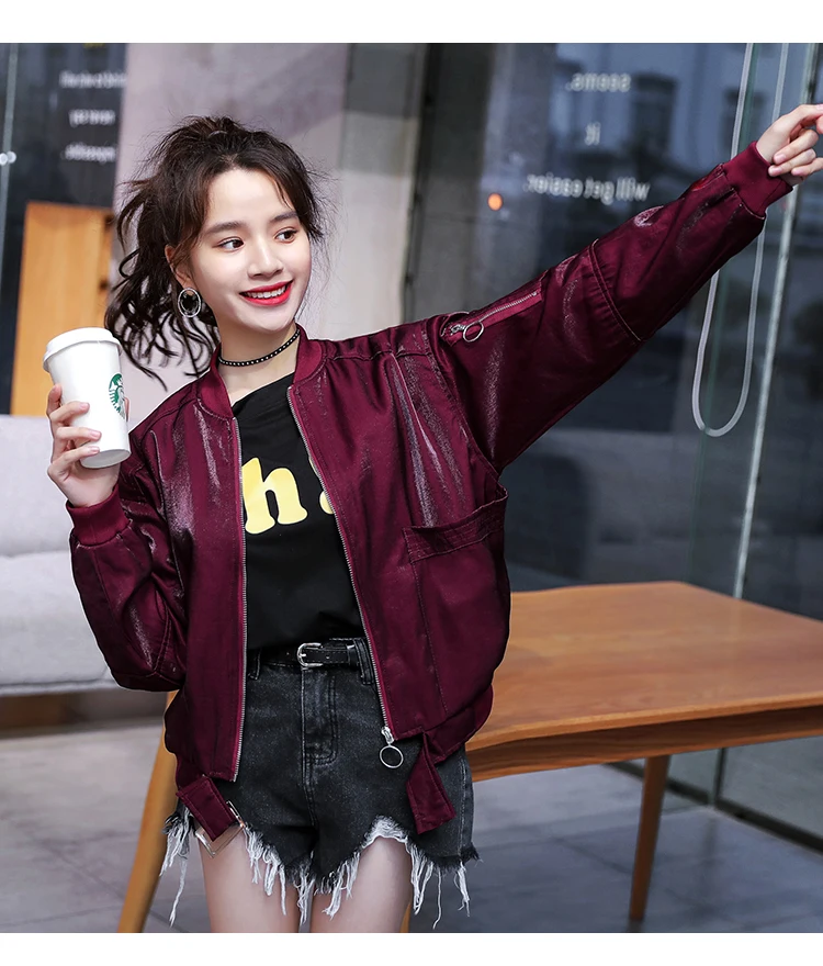 LKGHULO Spring Autumn Women New Embroidery Jackets Fashion Basic Bomber Jacket Coat Casual Stand Loose Outerwear Plus size A457 | Женская