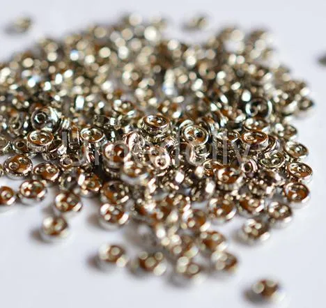 silver 30 шт. 3 мм 4 мм 5 мм Кнопки DIY Кукла Одежда Металлические Мини пуговицы 1/6 1/8 BJD Barbies Blyth Pullip куклы аксессуары для шитья одежды - Цвет: silver