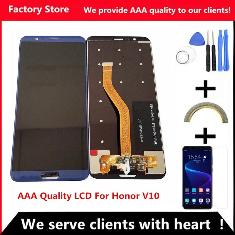 Высококачественный ЖК дисплей Q & Y QYJOY AAA для Honor V10 сменный экран дигитайзер в