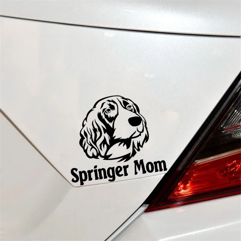 YJZT 15 2 см * 13 4 My Springer Mom Gog виниловые наклейки для автомобиля черный/серебристый