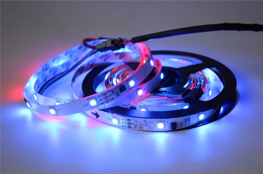 Светодиодная лента с чипом 1903 IC 5050 12 В постоянного тока цифровая RGB цвета мечты 133