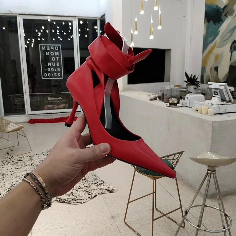 Туфли лодочки женские из натуральной кожи пикантные модельные туфли на высоком