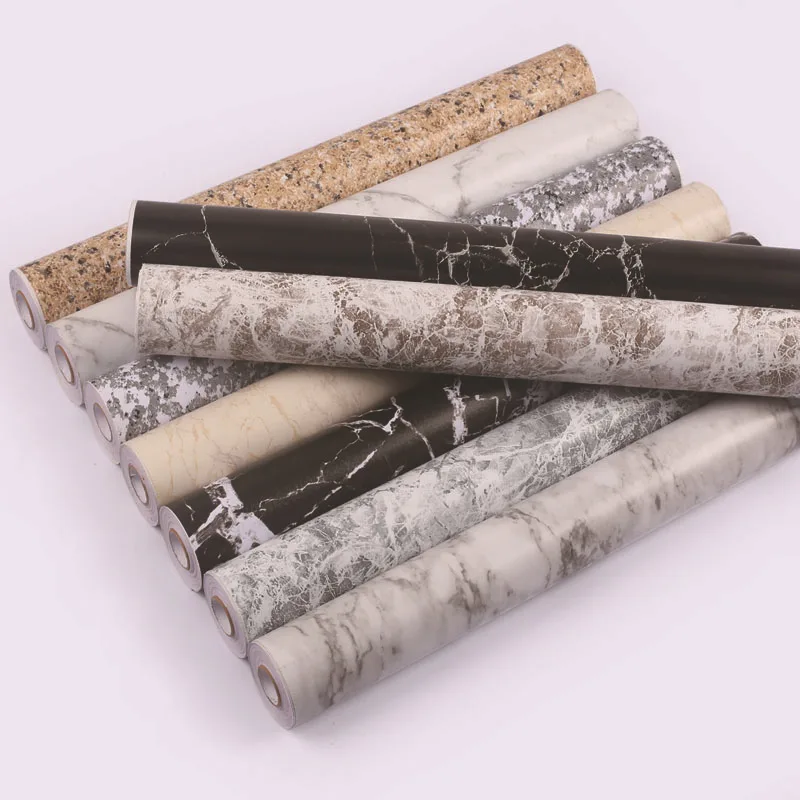 Водостойкая мраморная плитка длиной 10 м наклейки ПВХ Самоклеящиеся обои для