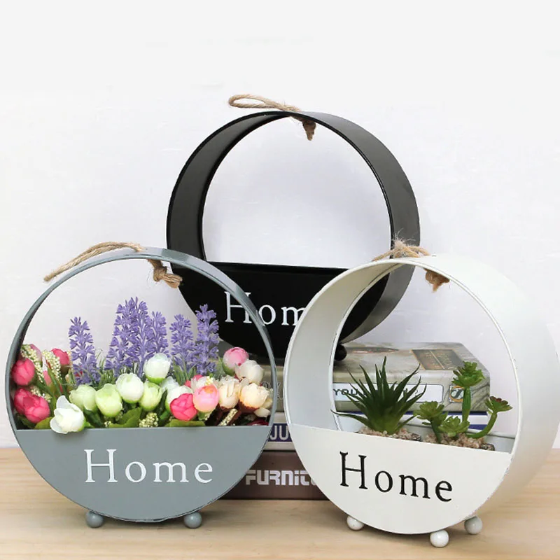 1 шт. железная висячая винтажная плетеная Подвеска для растений крючки в виде