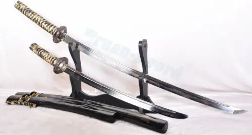 Глиняный закаленный складной стальной японский семейный набор (Katana + Wakizashi) | Дом и
