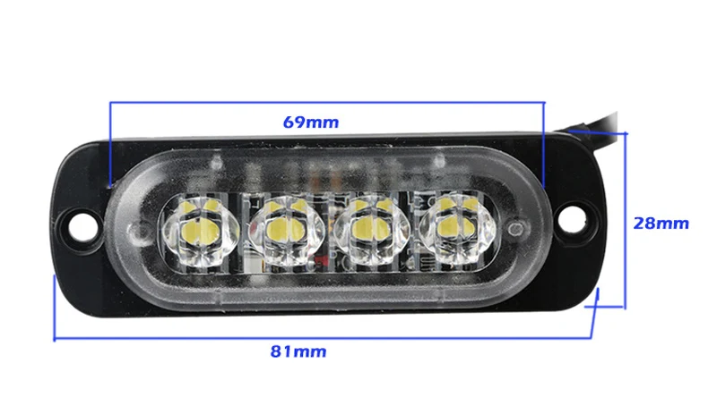Пара 4 водить автомобиль мерцающий светильник дневного вождения проблесковый