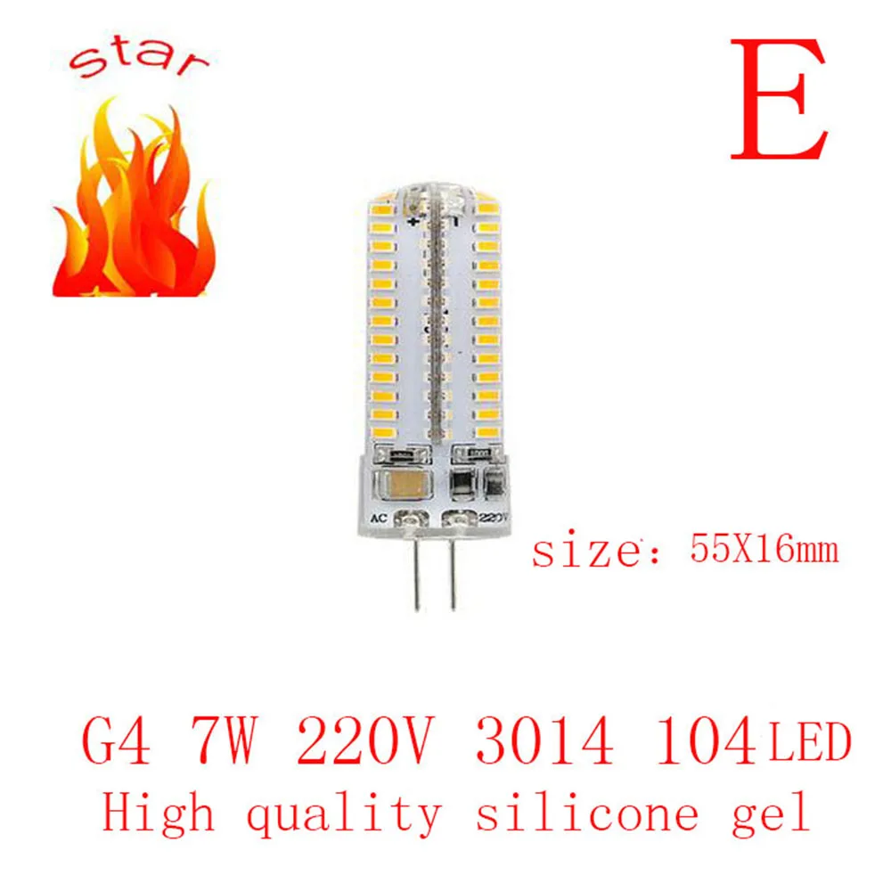 5 шт. 10 20 шт. G4 AC220V 2 Вт 3 Вт 4 Вт 5 Вт 6 Вт 7 Вт 8 Вт светодиодный лампы 3014SMD 2835SMD COB светодиодный замены традиционных галогенных ламп