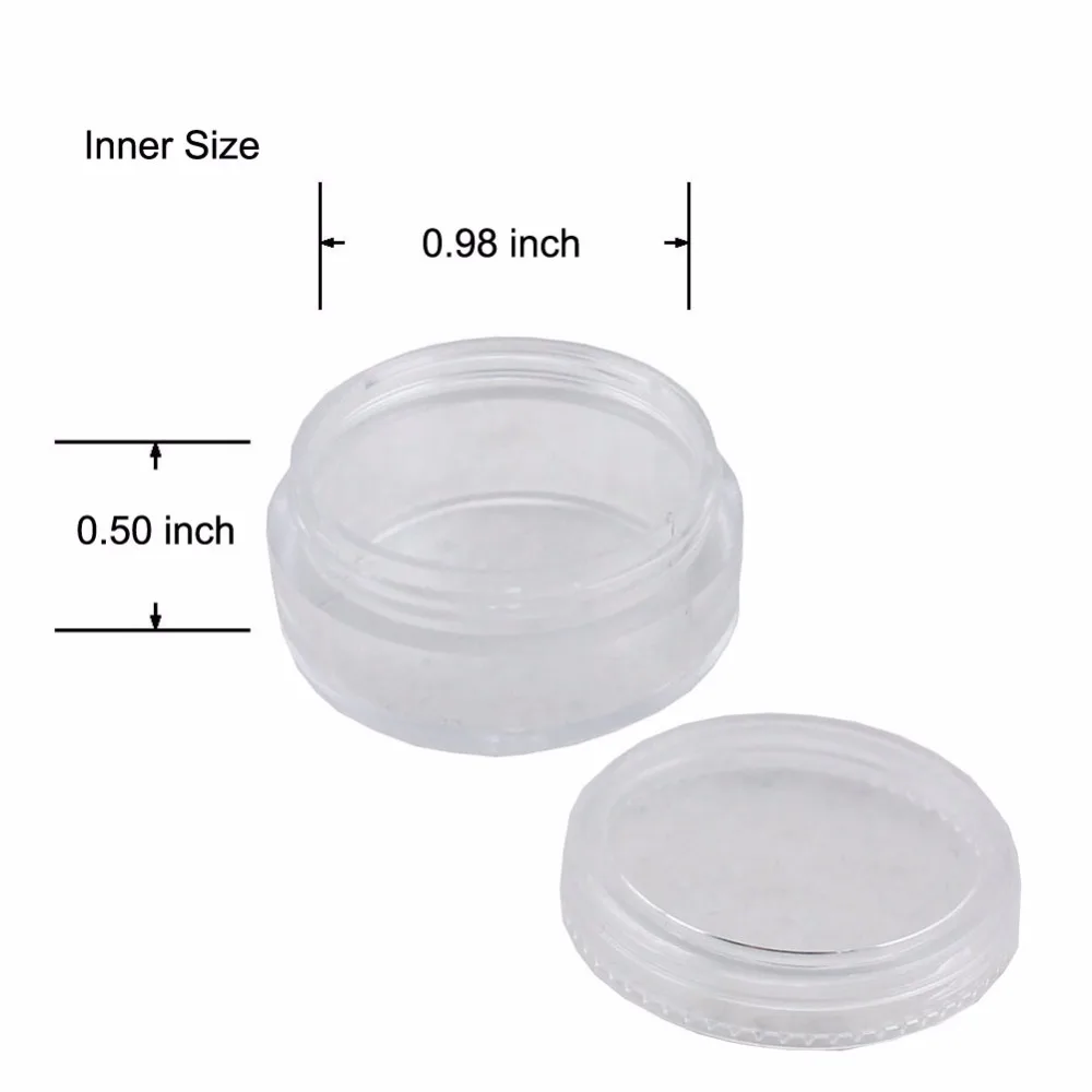 

5ML Transparent Round Container With Transparent Lid, 50 Peices