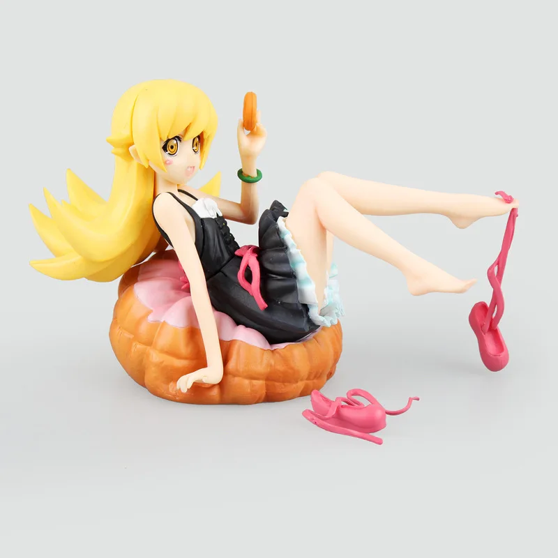 Аниме Bakemonogatari Oshino Shinobu черное платье ПВХ экшн-фигурка Коллекционная модель кукла