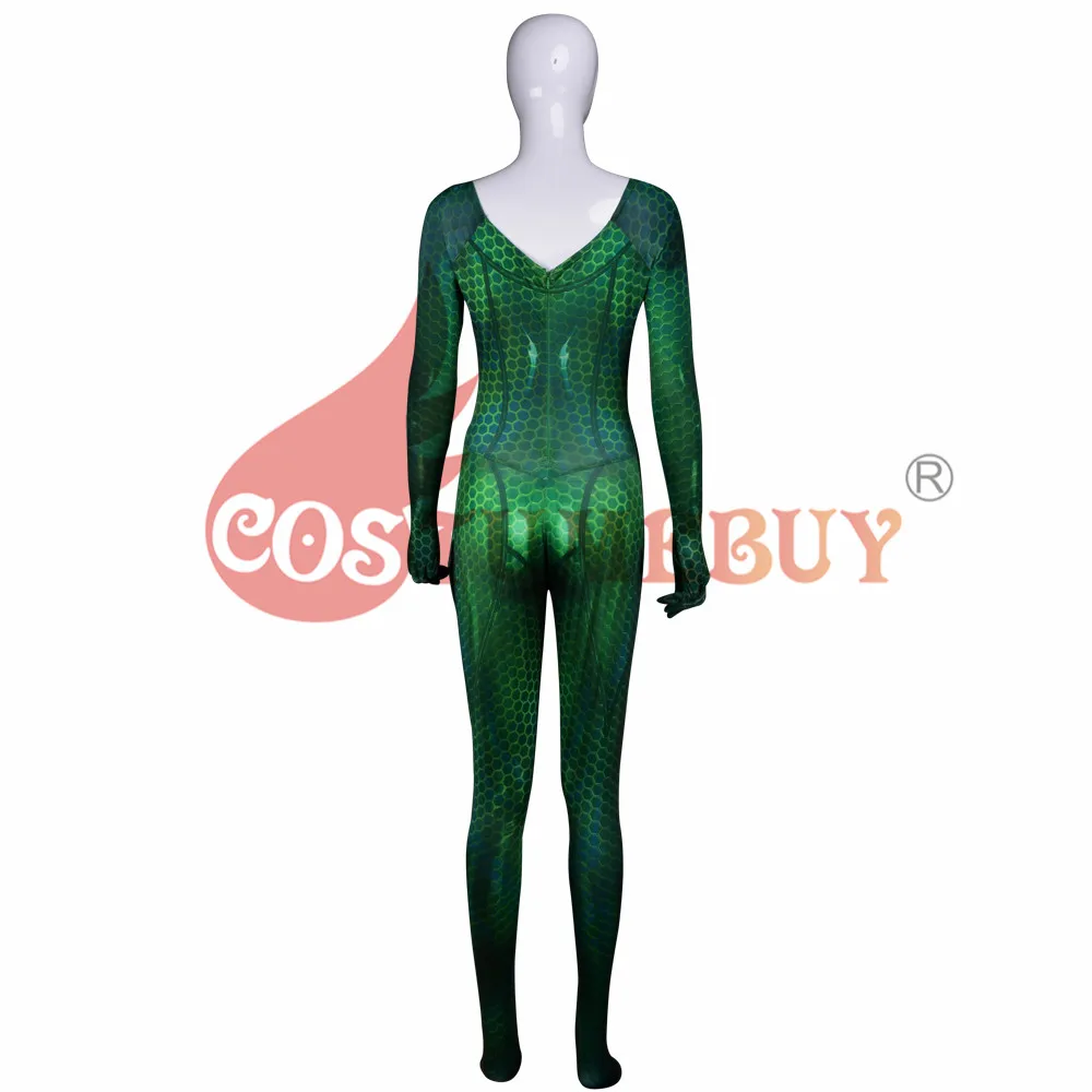 CostumeBuy фильм Аквамен косплей 3D принт королева Mera Justice League костюмы зентай Catsuit Aquaman боди супергероя зеленый