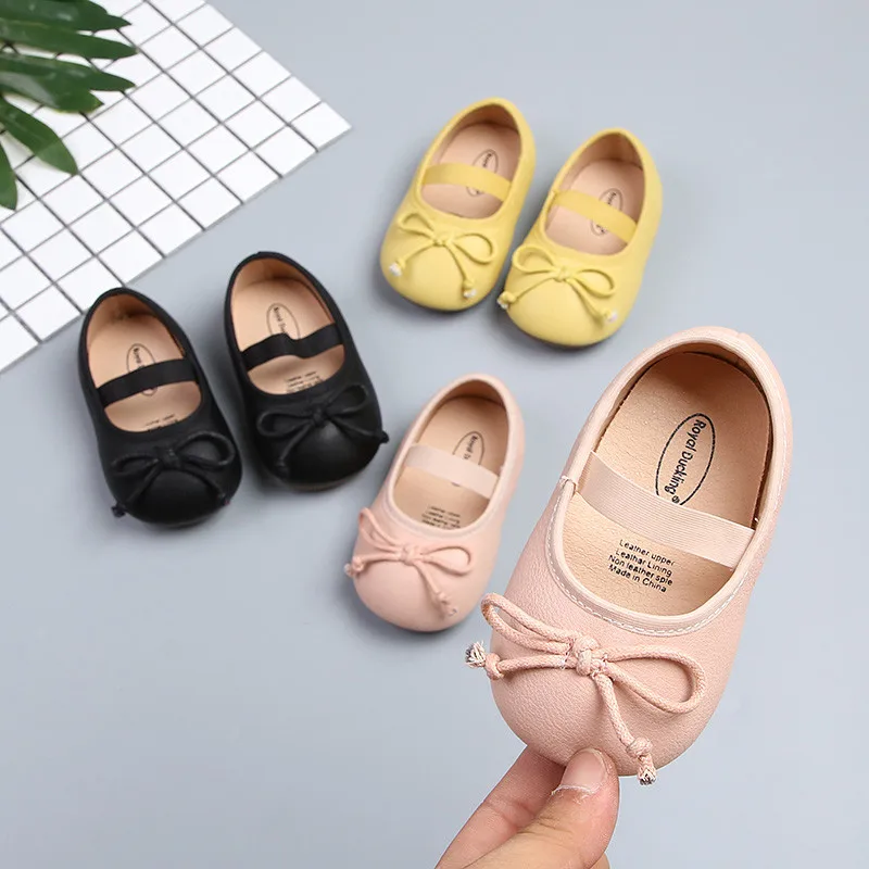 Baby Girls Shoes New Butterfly-knot Princess for Party Elastic band Leather Toddler Girl 1 to 2 years |