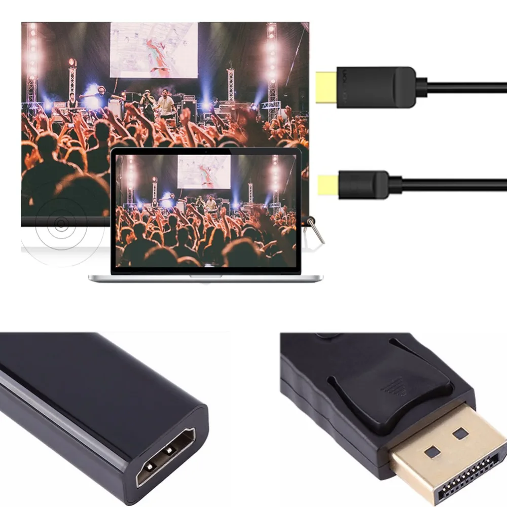 ECos DP Displayport к HDMI кабель конвертер адаптер для Apple samsung hp DELL портативных ПК #290422 |