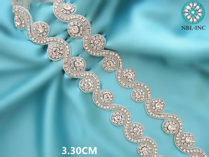 (5 ярдов) свадебное платье с аппликацией из бисера серебристые прозрачные стразы