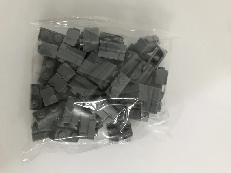 MOC DIY строительные блоки кирпичные базовые детали 1x2 городской дом темно серый 50