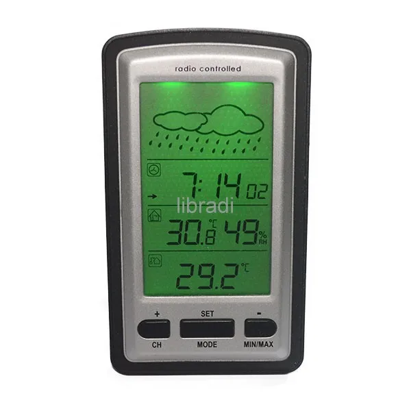 100 м беспроводная метеостанция температуры и влажности с датчиком