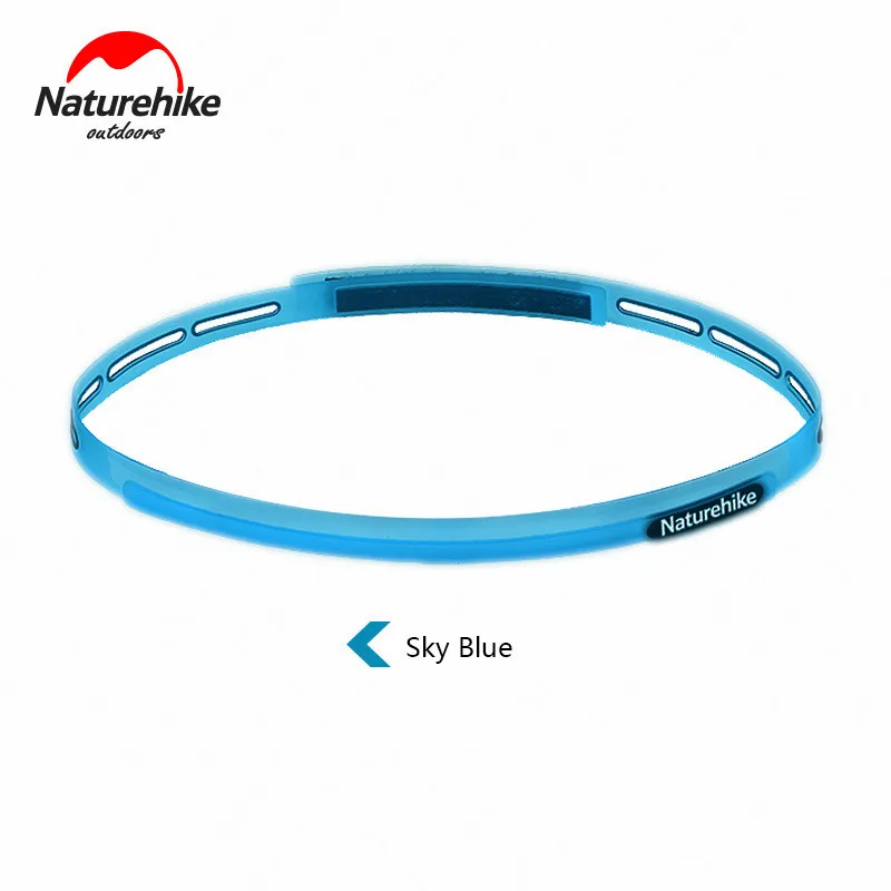 Sky Blue Naturehike спортивный Спортивный Браслет Противоскользящий Sweatband дышащий высококачественный силиконовый головной убор Баскетбол Йога Бег Туризм Спорт - Цвет: Sky Blue