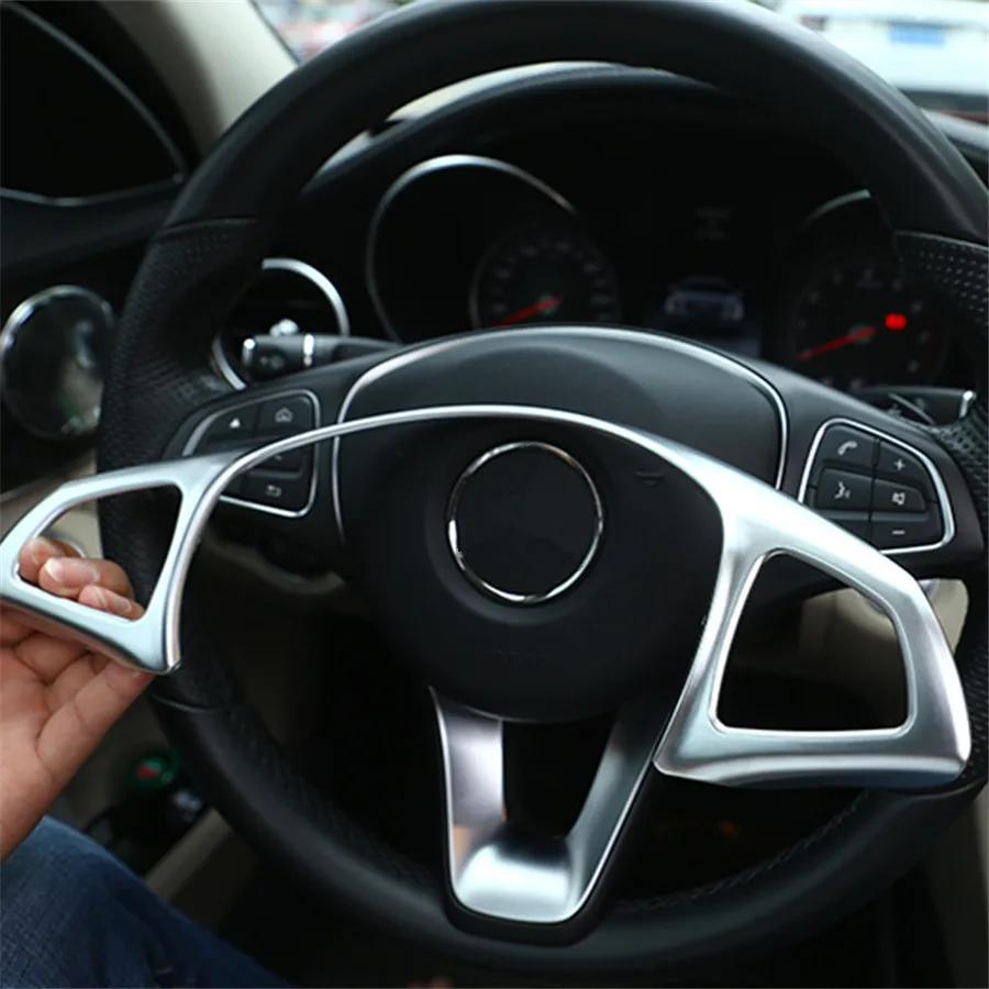 YAQUICKA Новый ABS Автомобильный руль украшение рамка отделка наклейка авто-Стайлинг