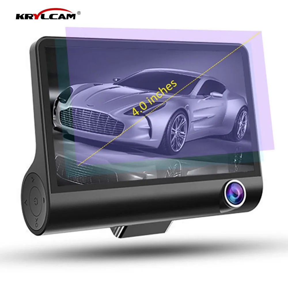Krylcam 4 0 дюйма 1080P двойной объектив Full HD Автомобильный видеорегистратор камера 170