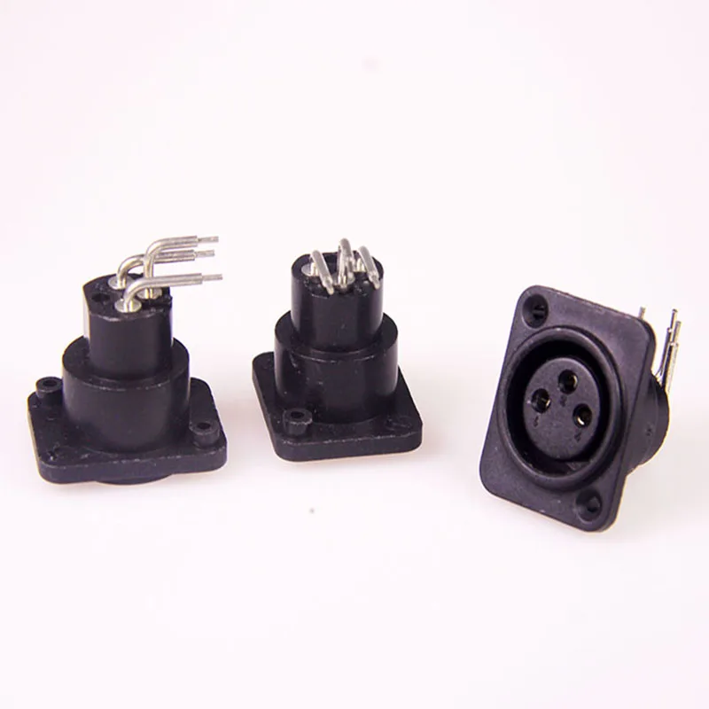 5 шт. правый угол XLR 3pin гнездо панель крепление разъем|Соединители| |