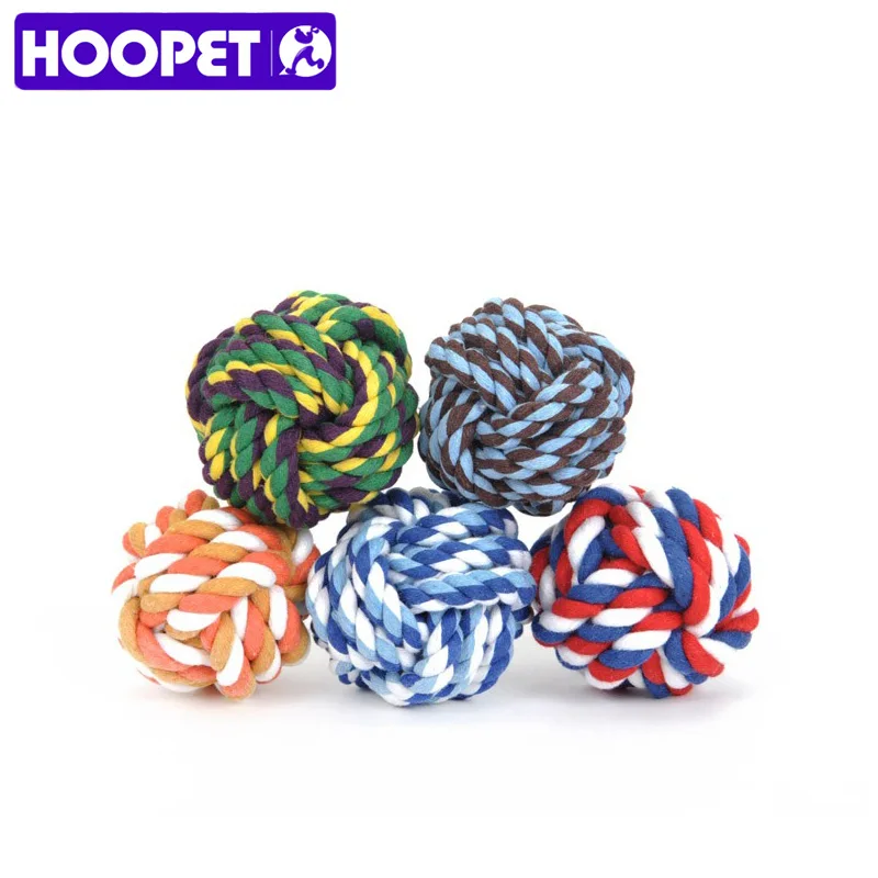 HOOPET новые животные веревка, мяч Игрушечные лошадки укус Красочные собака Интерактивная зубы чистой шерсти 9 Размеры Pet Puppy Chew