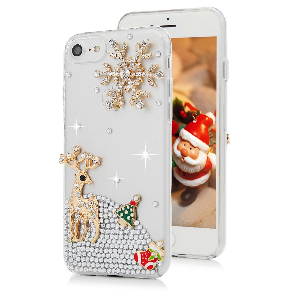 TURATA Алмазный чехол для iPhone X 5 5S SE 6 S 7 8 Plus Bling 3D ручной работы защитный жесткий