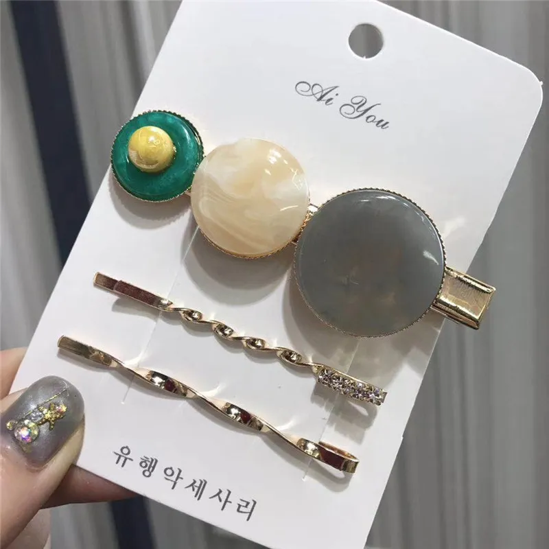 Новые 3 шт/комплект Жемчуг Металл золотистый цвет волос заколка Hairband для прически