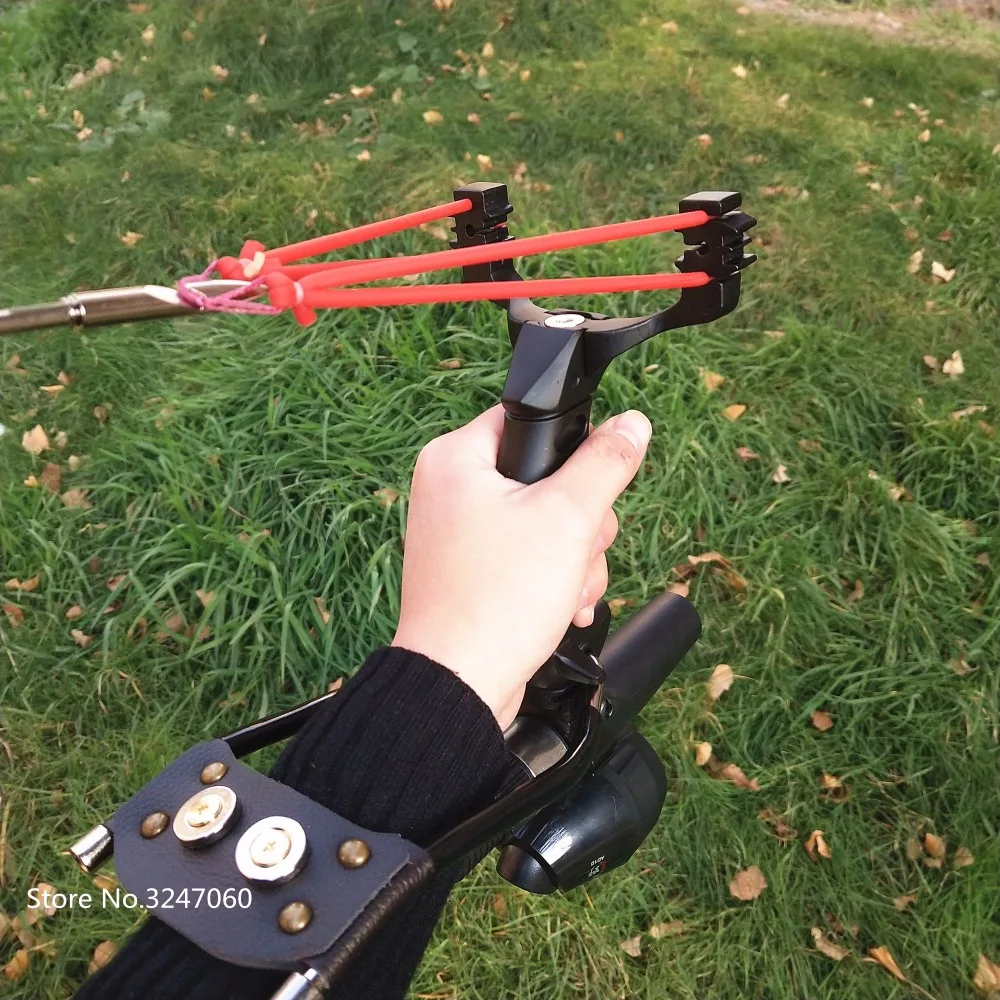 

HOT High Quality High Velocity Elastic Hunting Fishing Slingshot Shooting Catapult Bow Arrow Rest Bow Sling Shot Crossbow Bolt
